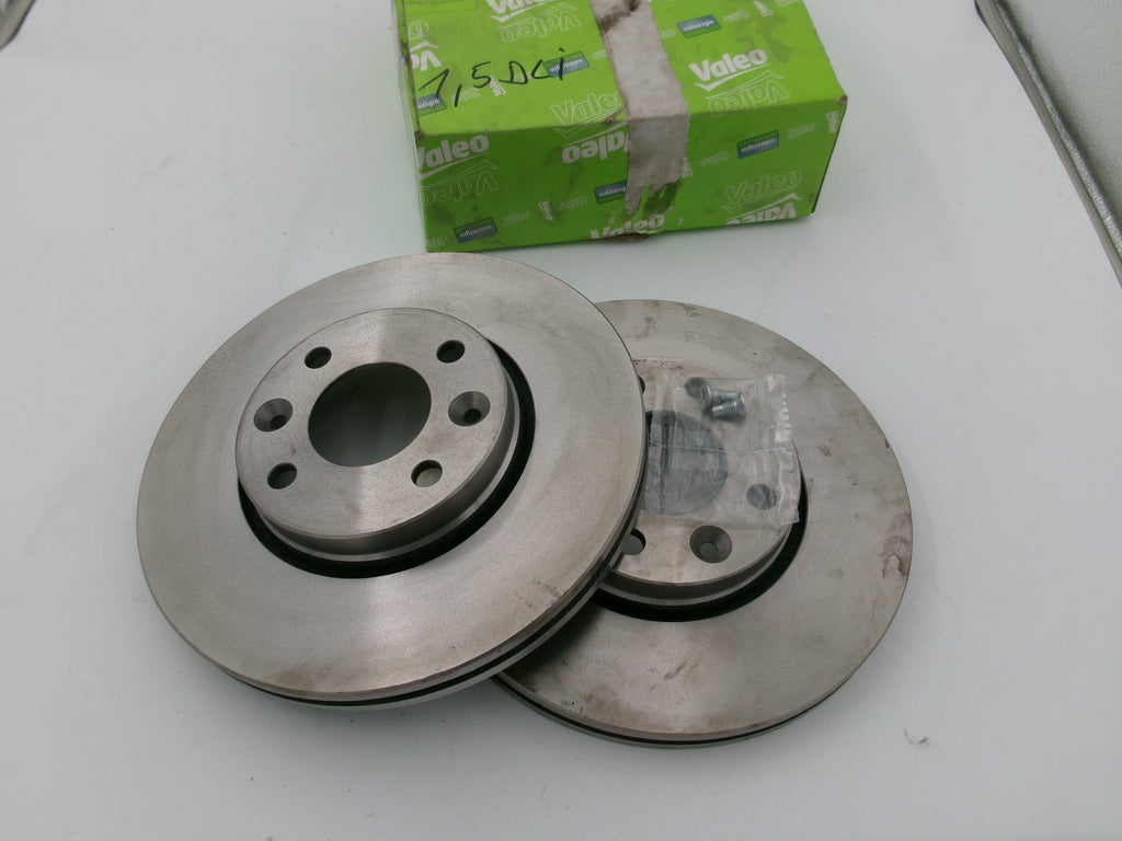 VALEO 186208 Paar Bremsscheiben vorne Dacia Logan/Renault 19/Megane/Kangoo/Clio II