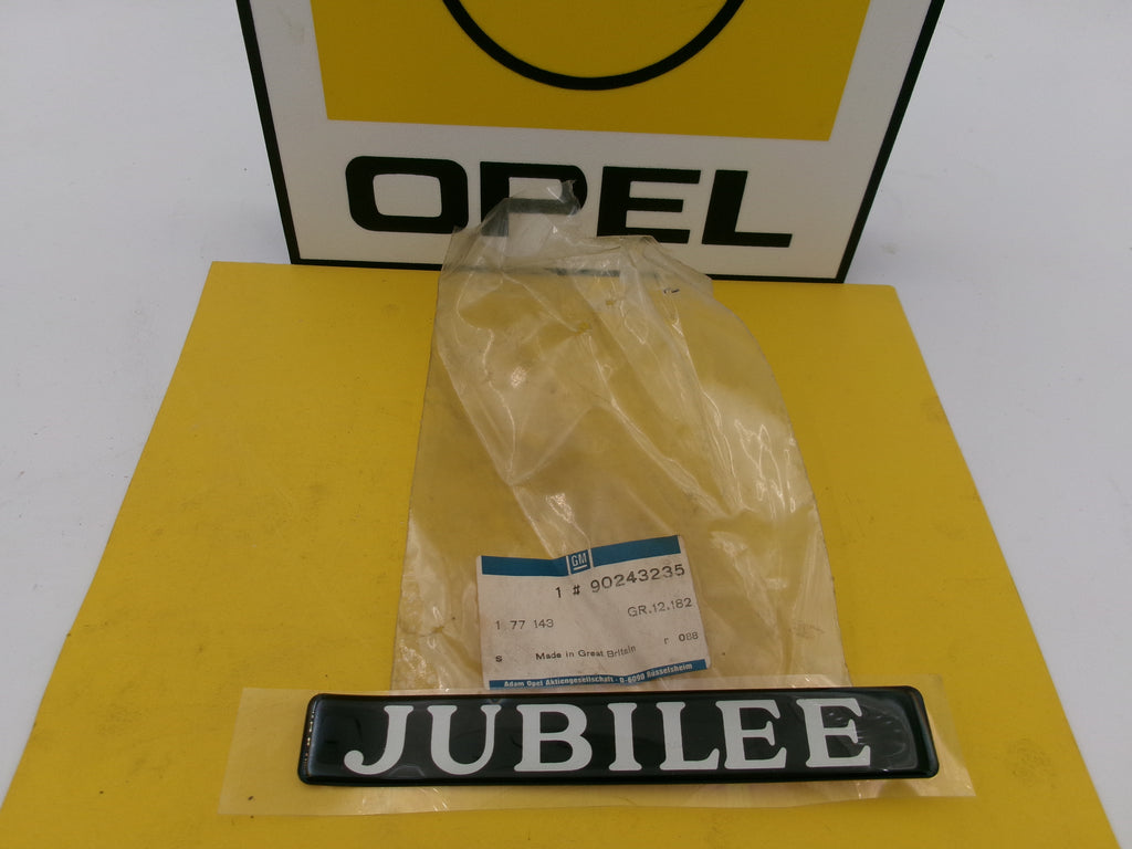 Original GM Opel Schriftzug Jubilee 90243235 Ascona C Neu