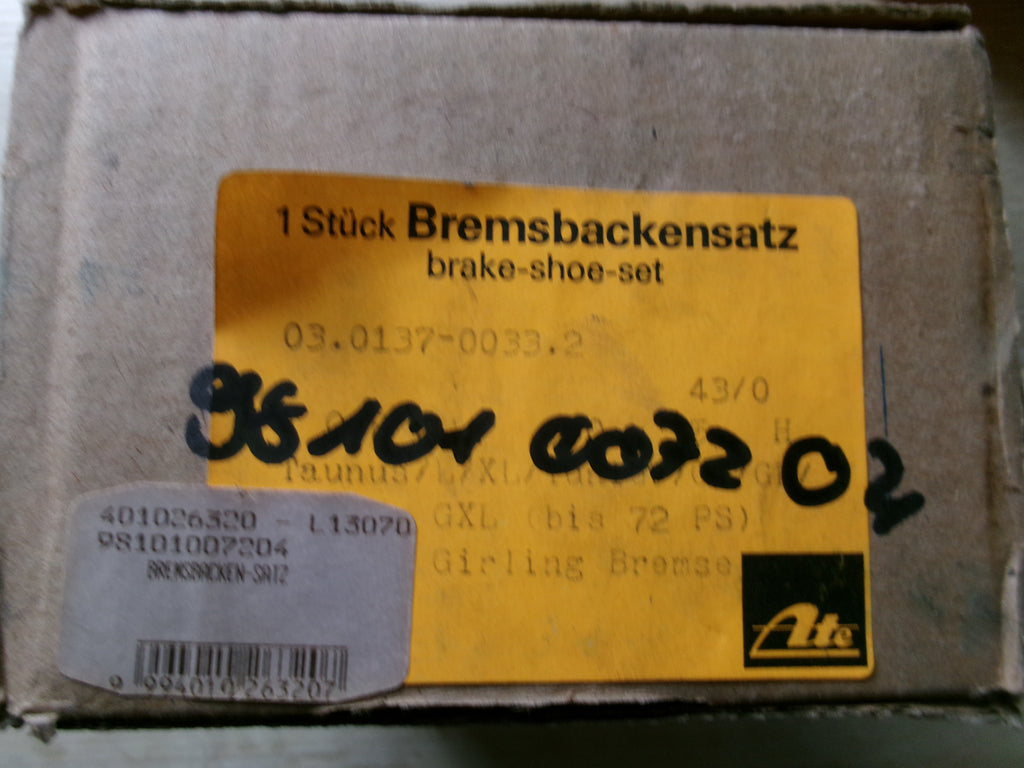 Bremsbackensatz ATE Hinten Ford Taunus  0301700332