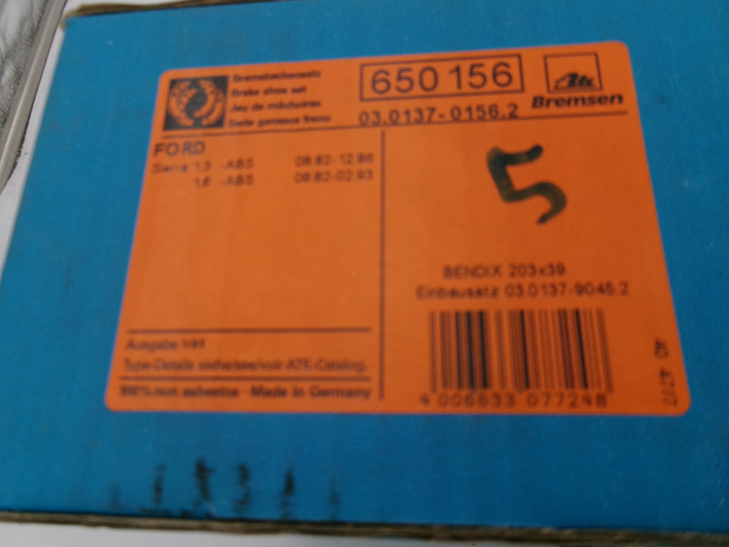 Bremsbackensatz ATE Ford Sierra 1.3 1.6  03013701562