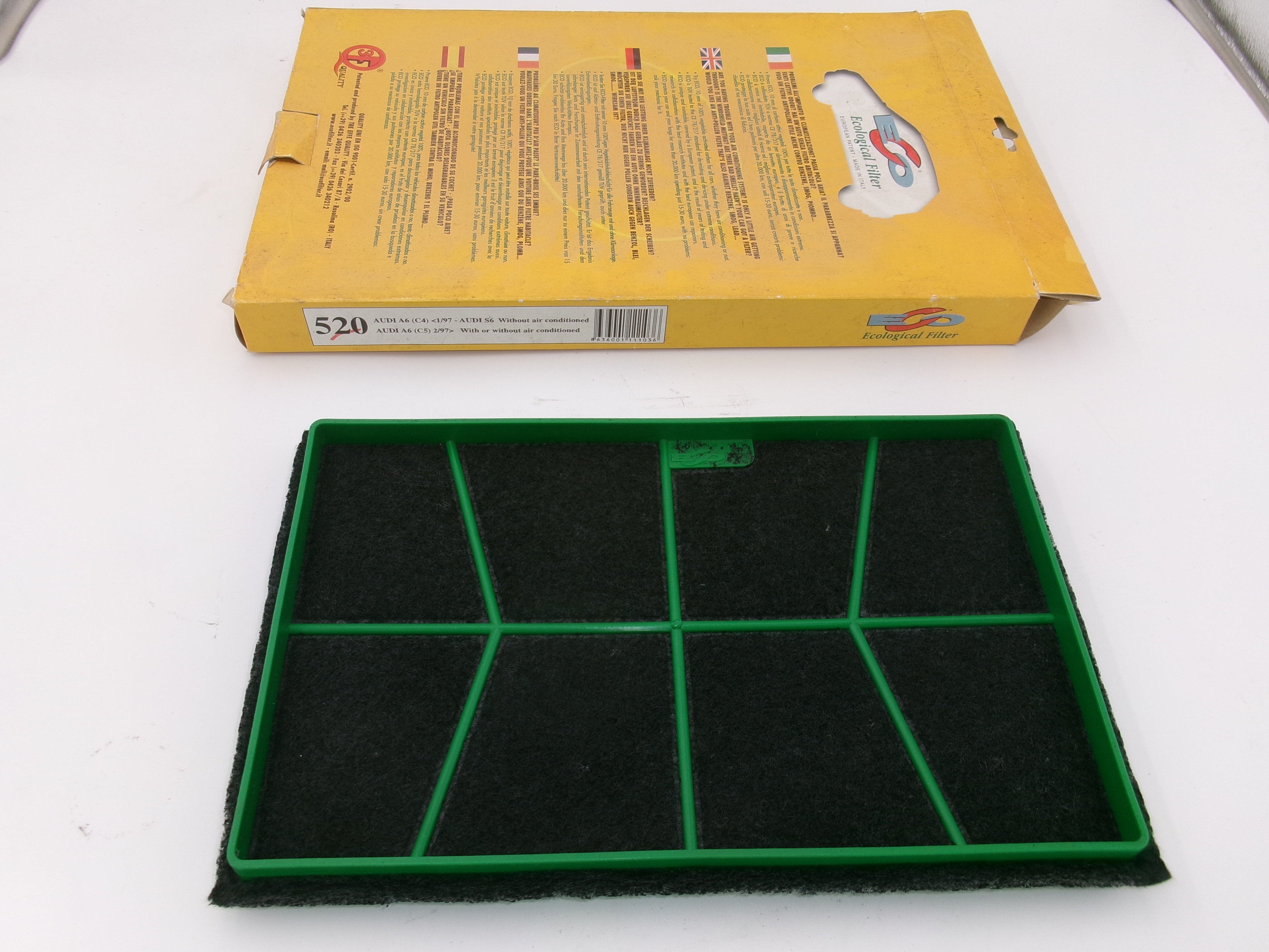 Innenraumfilter Aktivkohle Audi A6 EAN 8636001111036