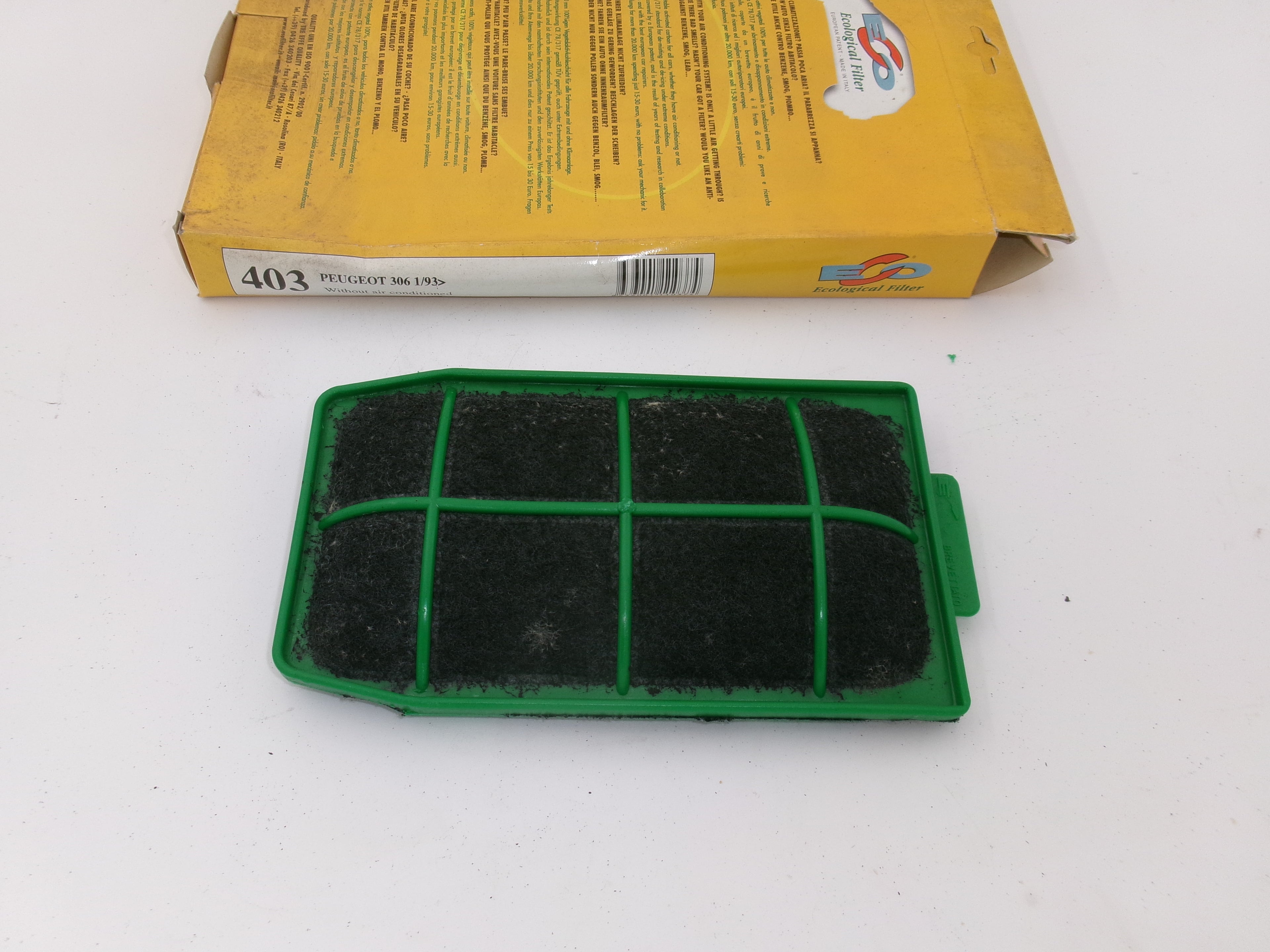 Innenraumfilter Aktivkohle Peugeot 306 EAN8636001110374