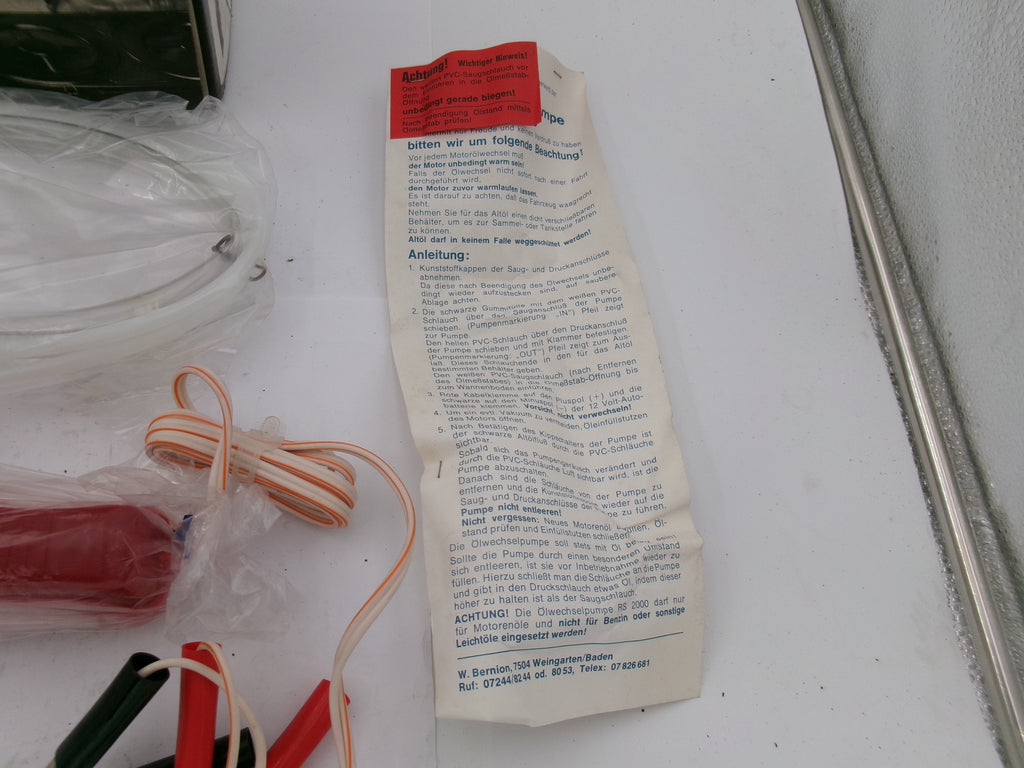 Ölwechselpumpe RS2000 12V aus den 70er Jahren