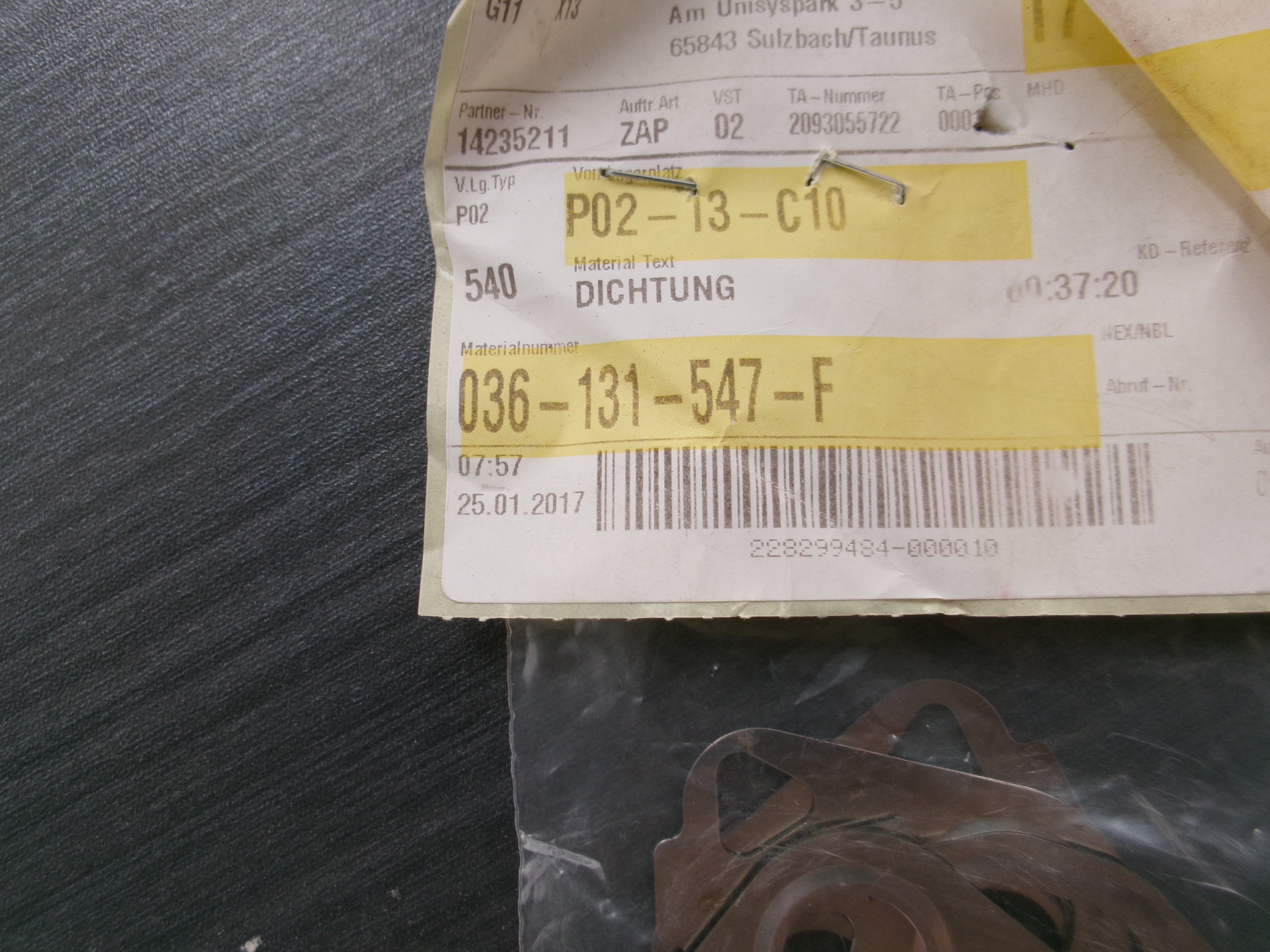 EGR-Ventildichtung 036131547F